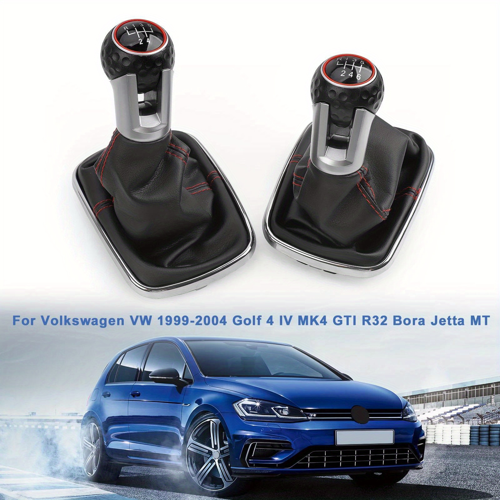 VW Bora MK4 Golf 4 Jetta 4 98 04用 カーギアシフトノブ クローム 