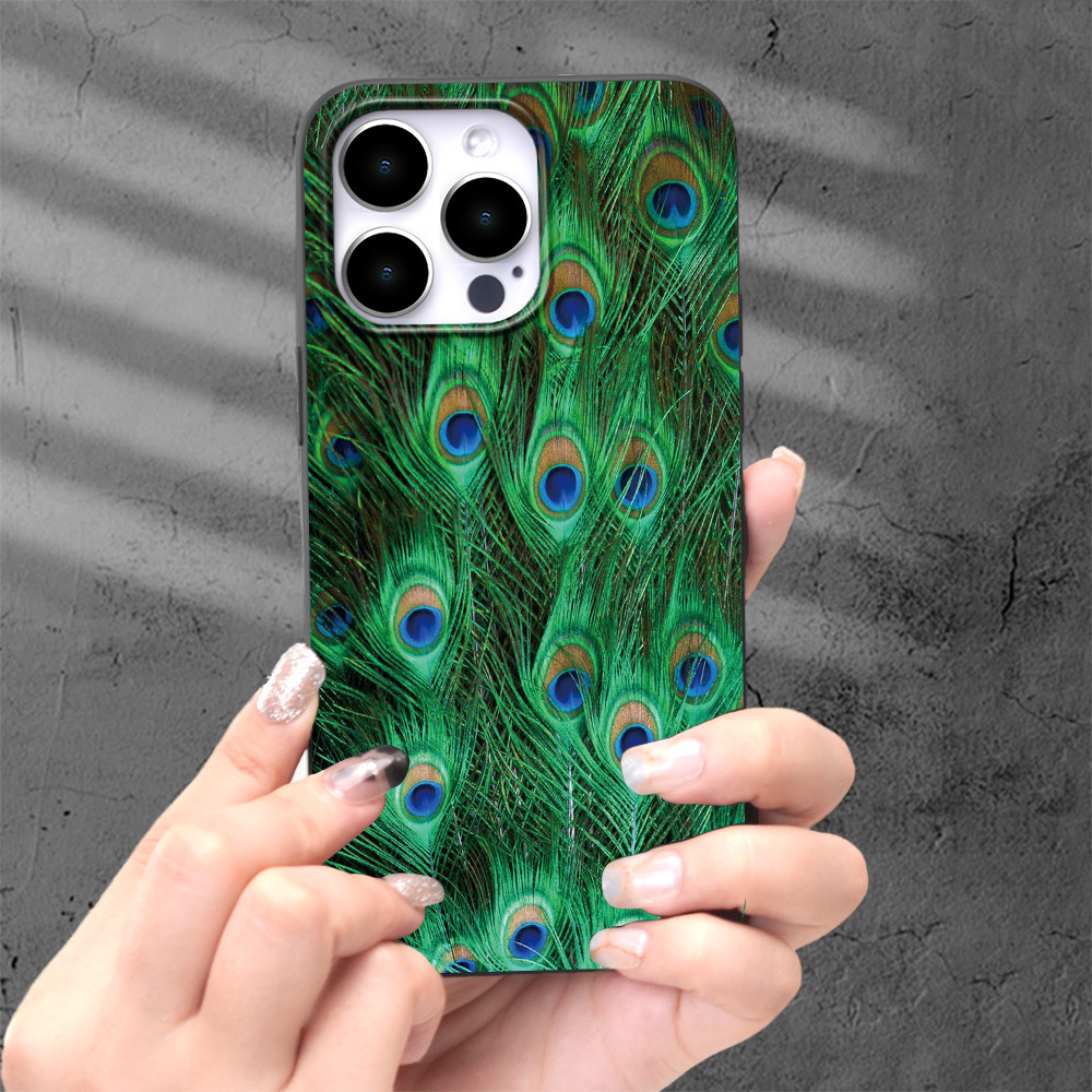 

Creative Peacock Feather Printed Phone Case For Iphone 15 14 13 12 11 Xs Xr X 7 8 Plus Pro Max Mini