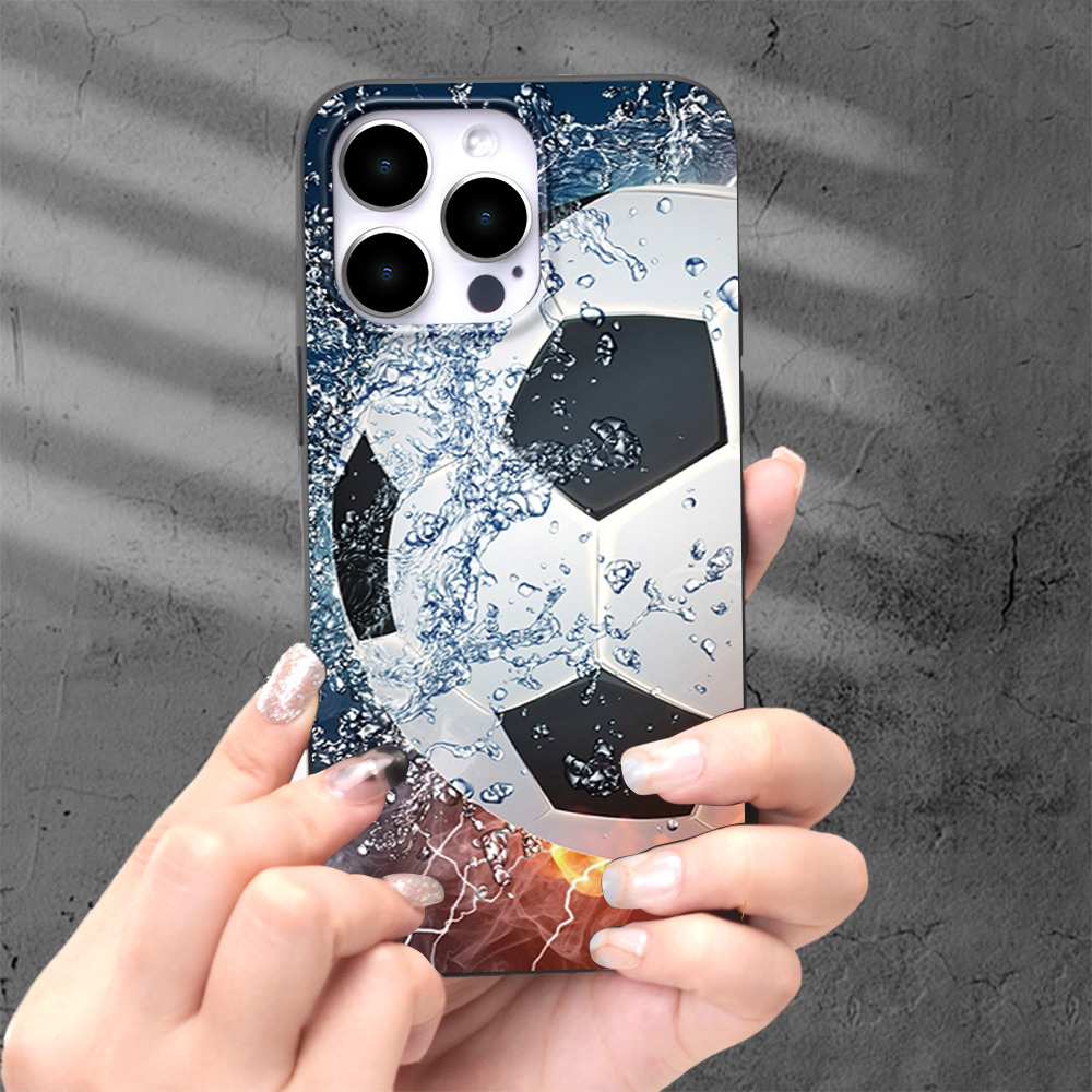 

Creative Football Print Phone Case Suitable For Iphone 15 14 13 12 11 Xs Xr X 7 8 Plus Pro Max And Mini