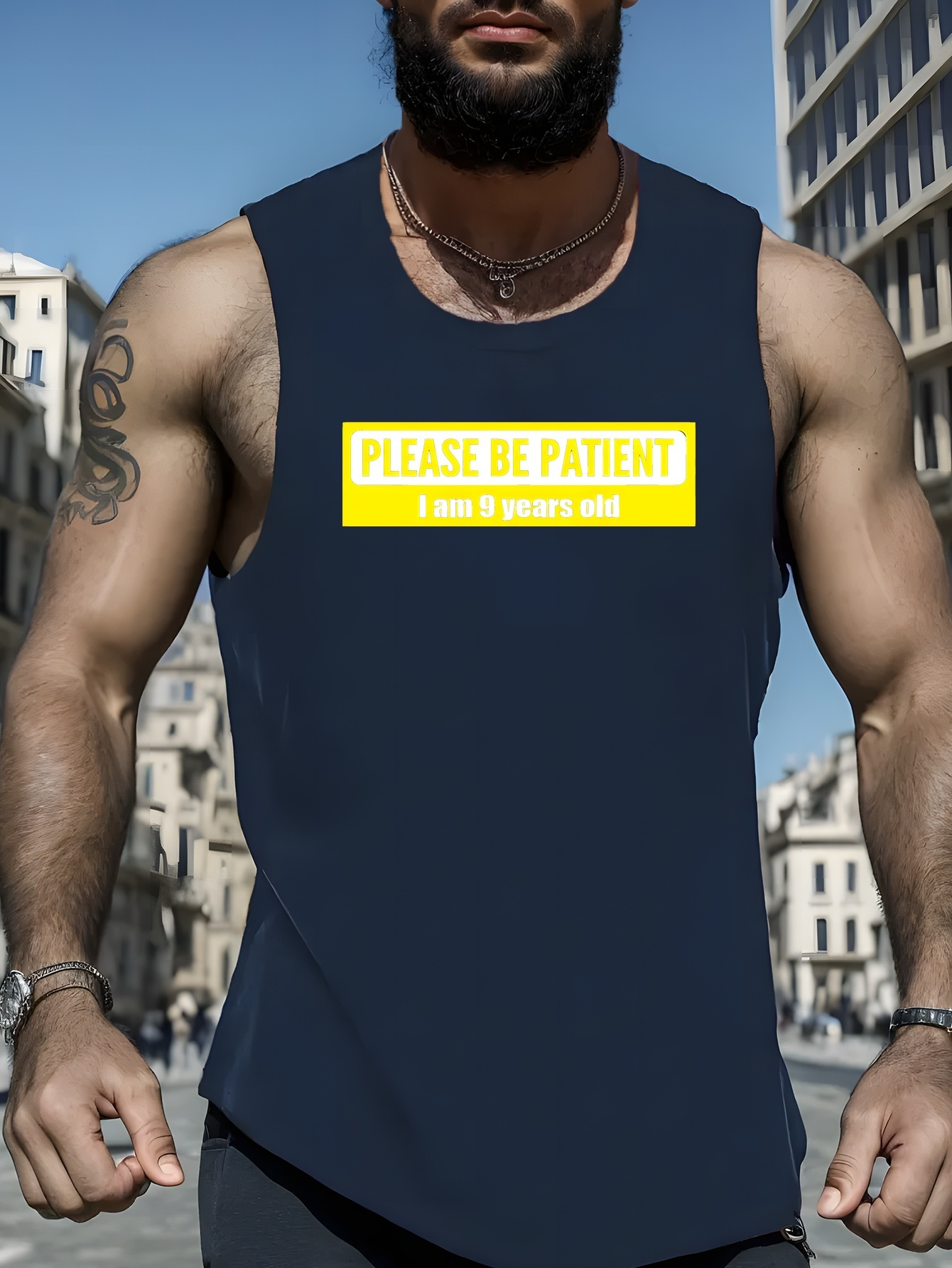 Creative Letter Print Men's Graphic Design Tank Top Casual - Temu Australia