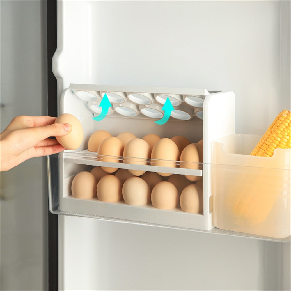 1pc 2 Capa Gran Capacidad Porta Huevos Refrigerador, Contenedor  Almacenamiento Huevos Organizador, Contenedores Apilables Plástico  Transparente, Organizador Huevos Refrigerador Asas, Porta Huevos Doméstico  Refrigerador - Herramientas Hogar - Temu