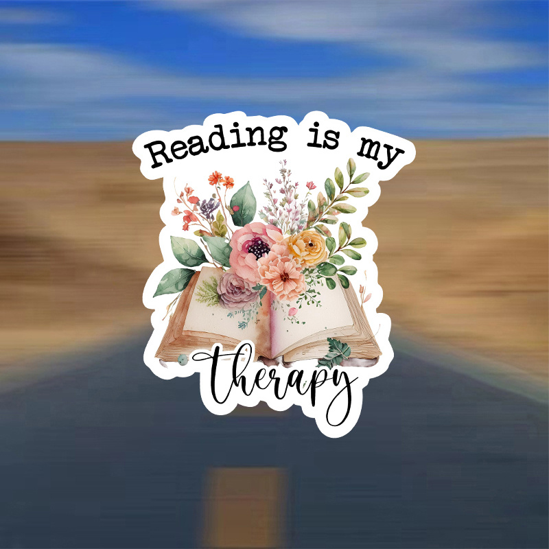 

Reading Is My Therapy Sticker, Reading Book Sticker, Book Nerd Sticker, Reading Stickers, Bookish Stickers, Bookish Water Assistant Die-cut Vinyl
