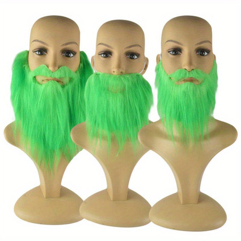 1 Pezzo, Giorno Di San Patrizio, Barba Verde Decorativa Irlandese, Barba  Verde Grande, Barba Sfatta, Barba Finta Per Performance Rave, Uomo