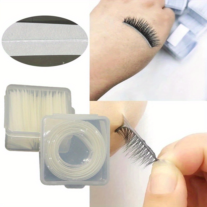 

20/40/80 Pcs Eyelash Tape Transparent Black Professional Eyelash Glue Strip Easy To Wear False Eyelashes Adhesive Lash Tapes Makeup Tools