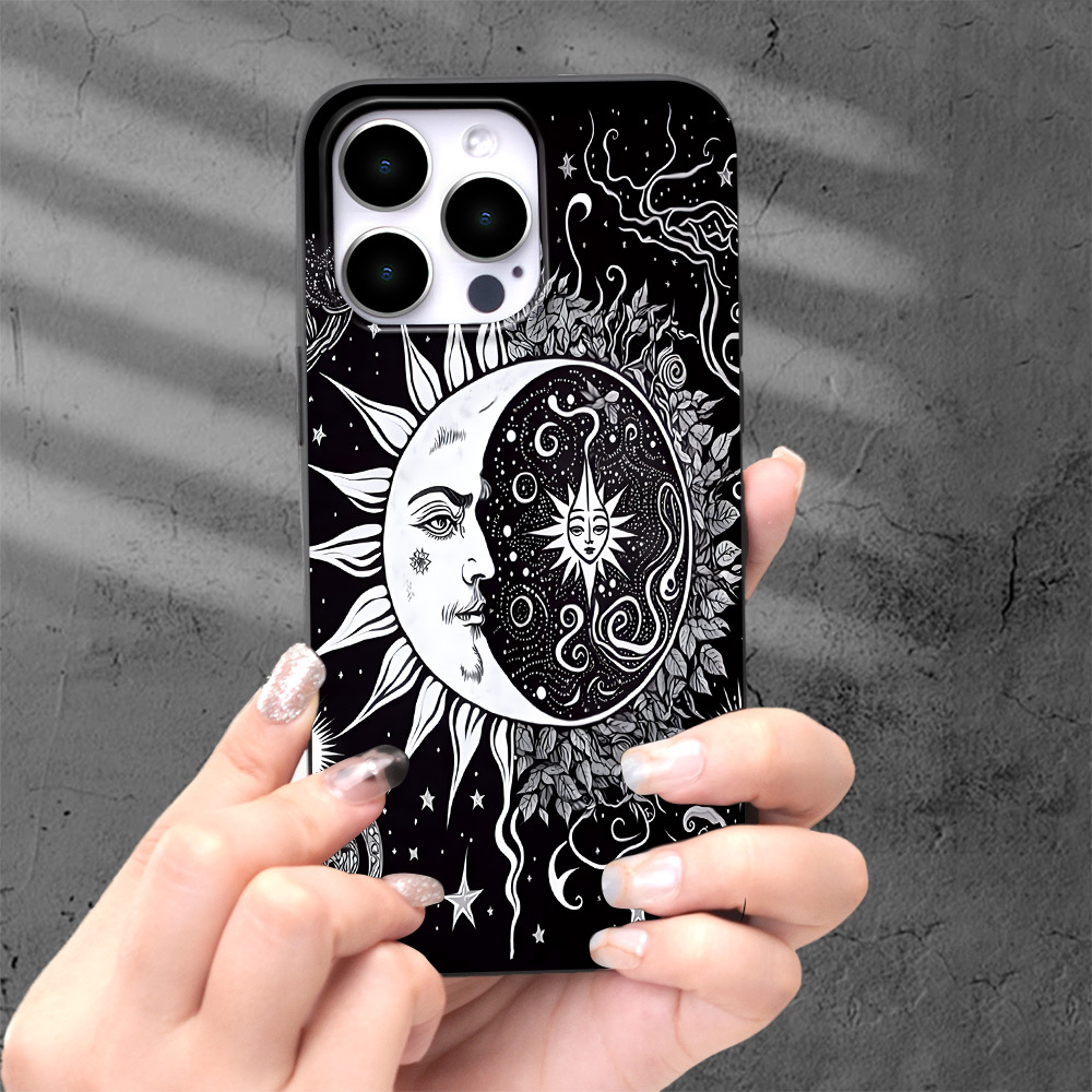 

Sun And Moon Pattern Tpu Phone Case For Iphone 7/8/se/x/xs/xr/11/12/13/14/15 Pro Max Shockproof Protective Phone Case