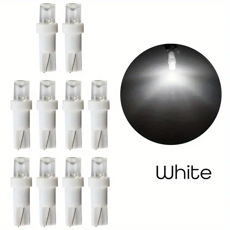 10-Pack Blue T5 SMD LED Dashboard Instrument Interior Light Bulbs – 12V