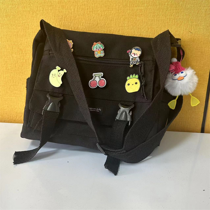 Totoro Canvas Messenger Bags Cartoon For Students 2024