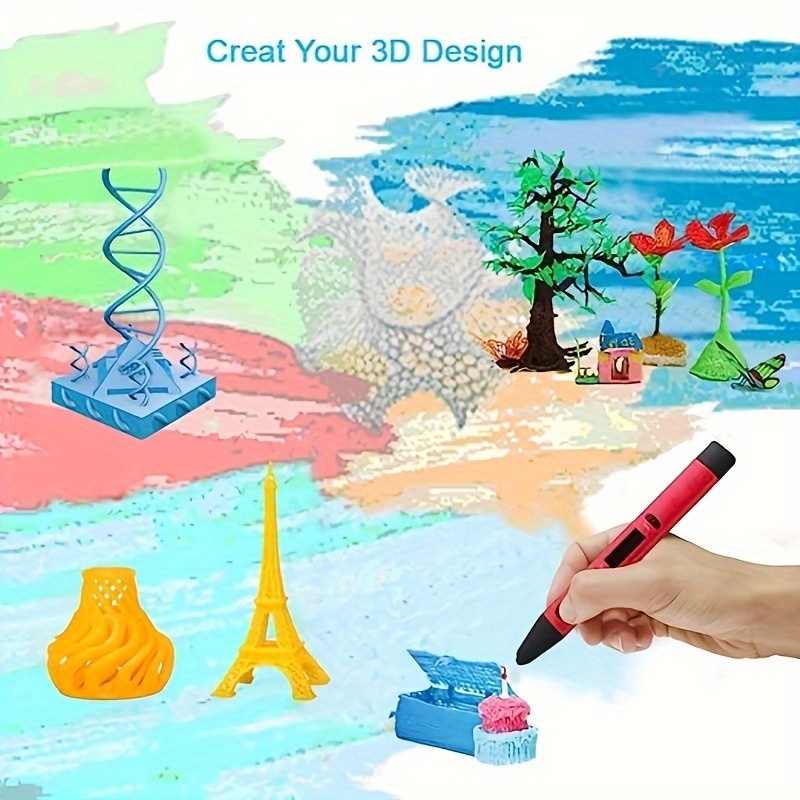 Matériau de plume d'impression 3D; 20-couleur Peinture Graffiti  tridimensionnelles d'enfants; PLA Package consommables haute température -  Chine Stylo d'impression, imprimante 3D