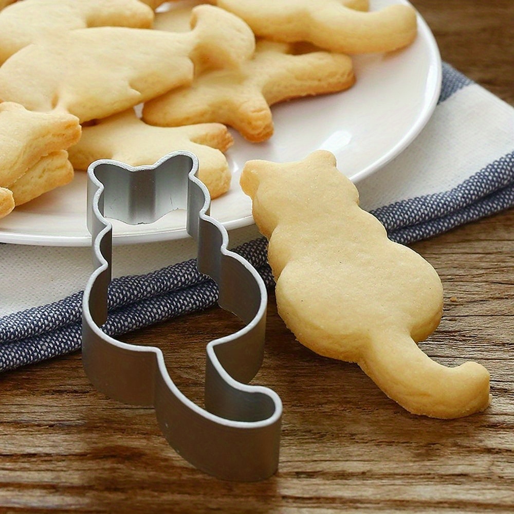 8 Uds. Cortadores Galletas Gatitos Diy Moldes Galletas Gato - Temu