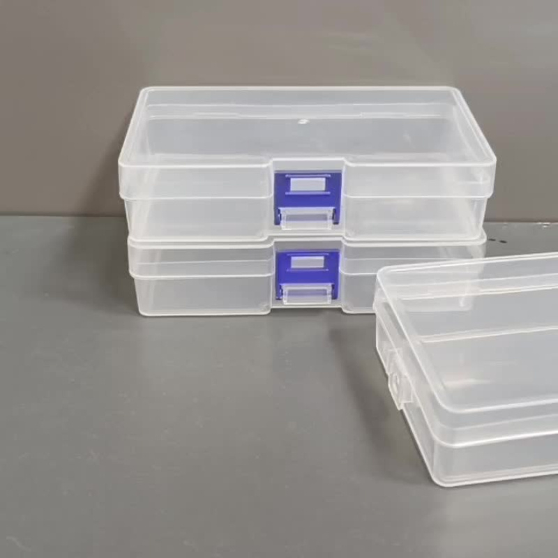 Small Transparent Storage Box Hinged Lids Sticker - Temu