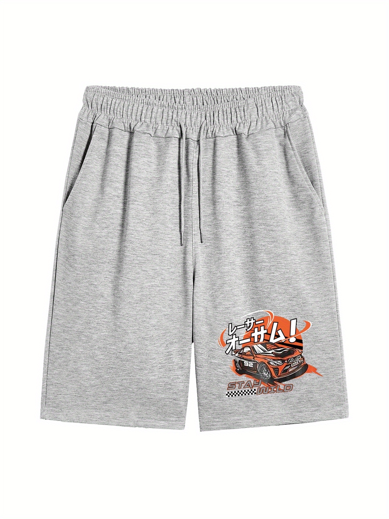 cartoon car pattern print men's shorts casual Temu Bahrain