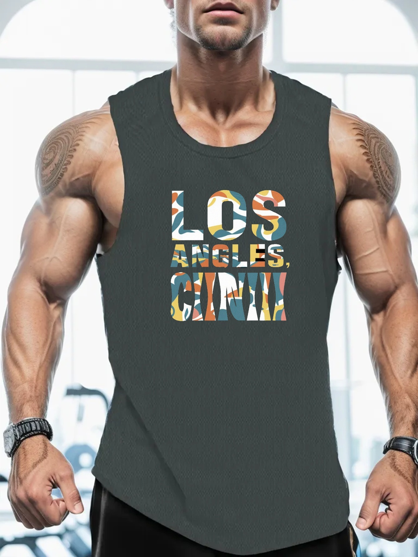 Mens Ribbed Tank Tops Sullen Men's Volt Tattoo Lifestyle Graphic