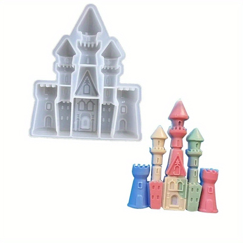 

European Style Castle Candle Silicone Mold House Building Silicone Mold Soap Mold Castle Resin Gypsum Mold