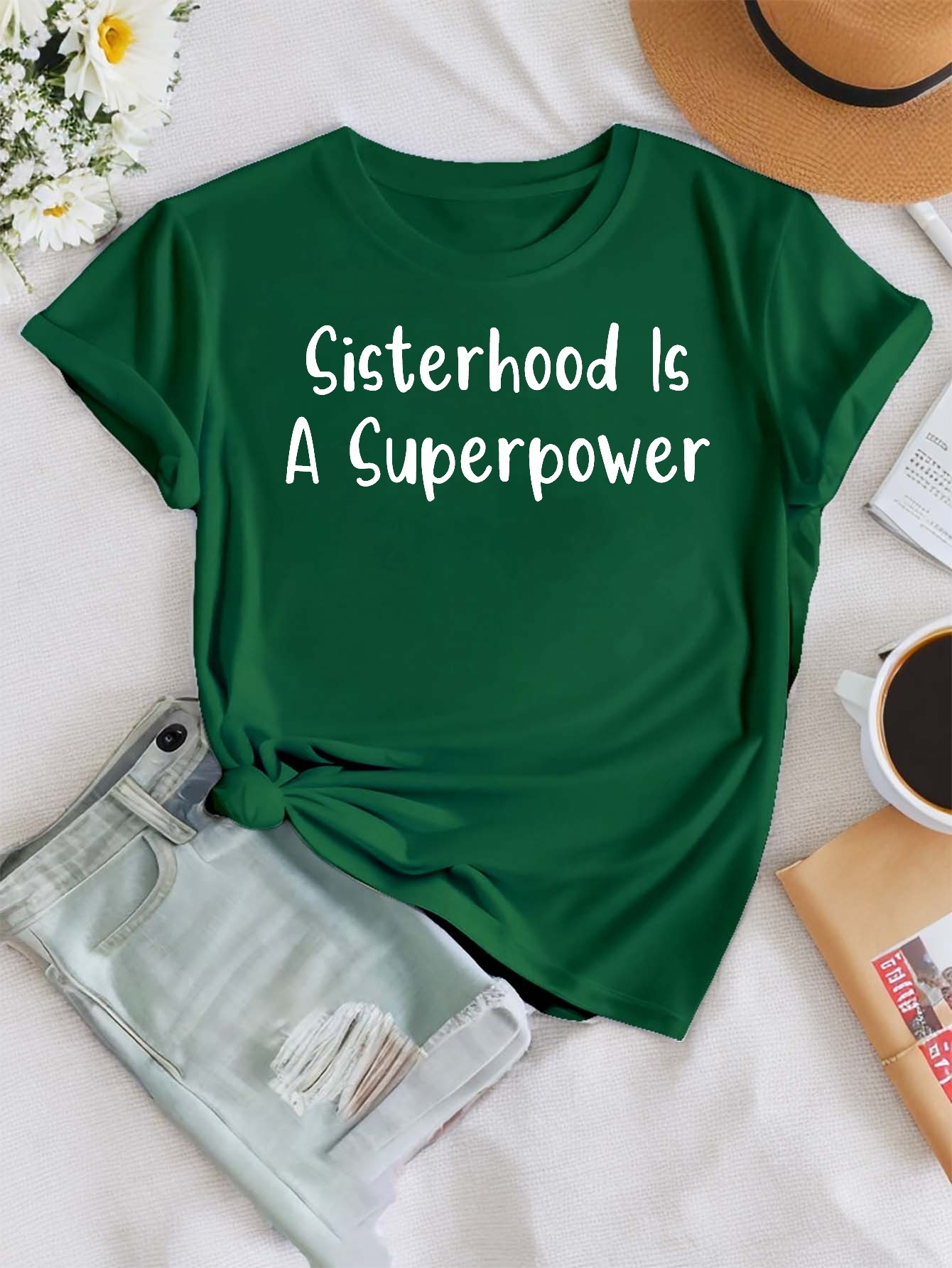 Letter Print T shirt Short Sleeve Crew Neck Casual Top - Temu Canada