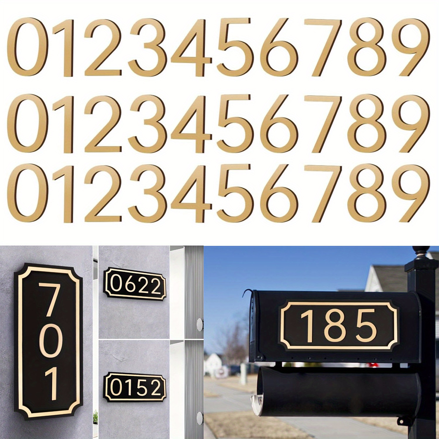 números casa exterior placas dirección números buzones Temu Chile - Main Image