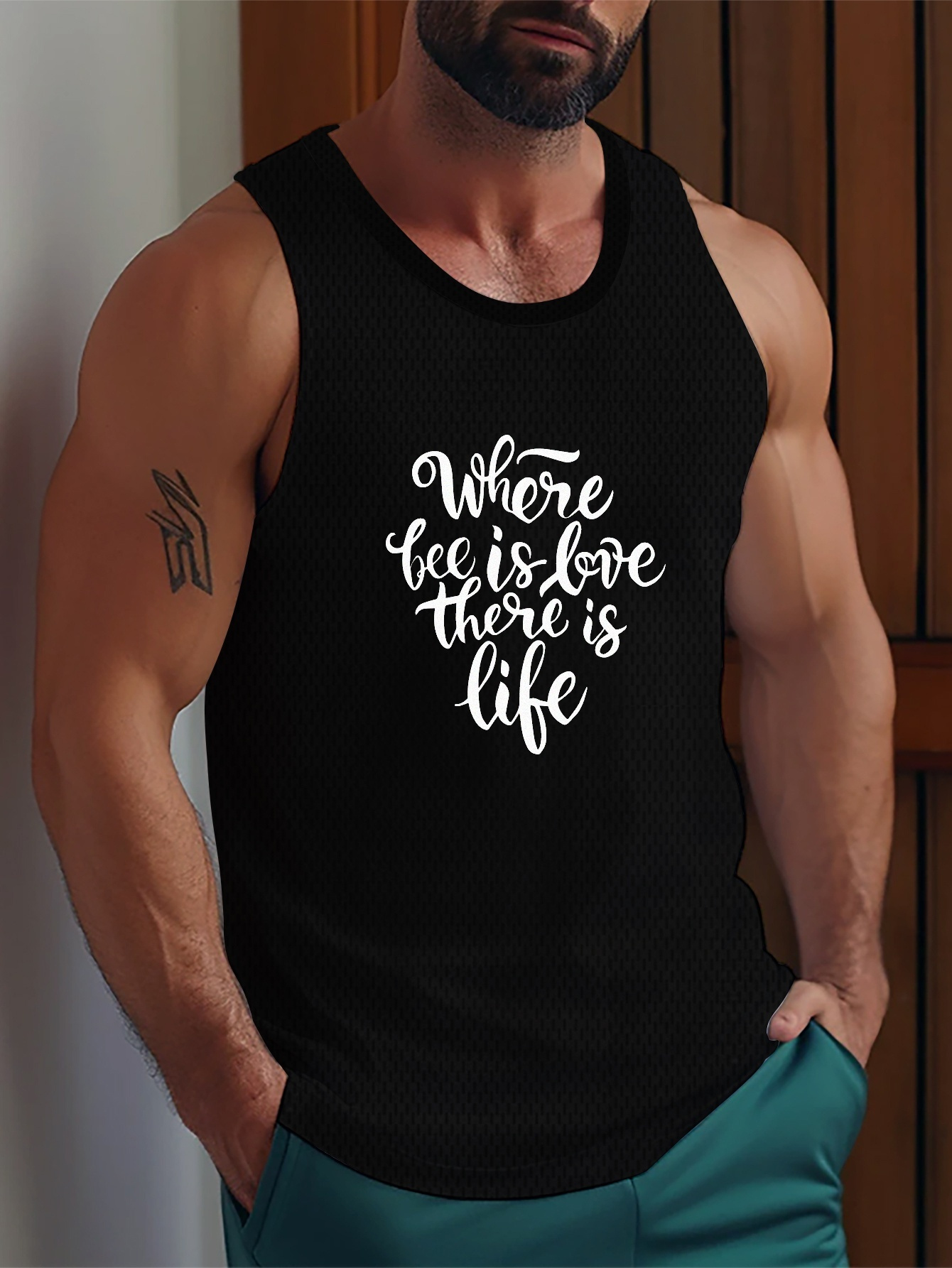 Camiseta Sin Mangas Casual Ligeramente Elástica Cuello - Temu