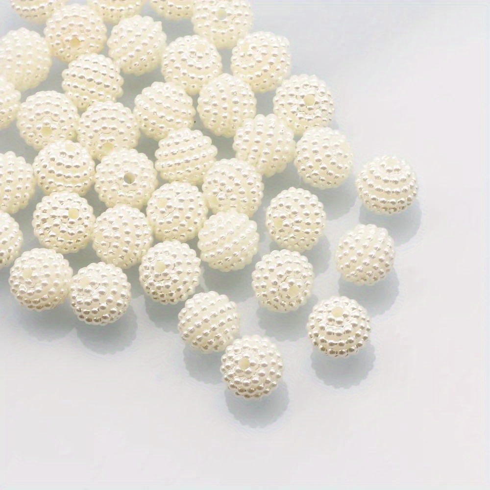 Image of 100pcs 10mm Bayberry Shape Loose Acrylic Beads For Jewelry Making Diy Beaded Fashion Special Bracelet Necklace Earrings Handmade Craft Supplies