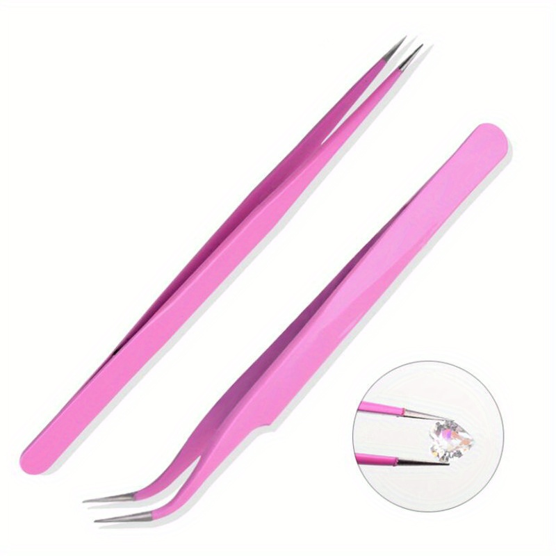 2pcs set anti static stainless steel tweezers for cake decorating   kitchen bakeware details 10