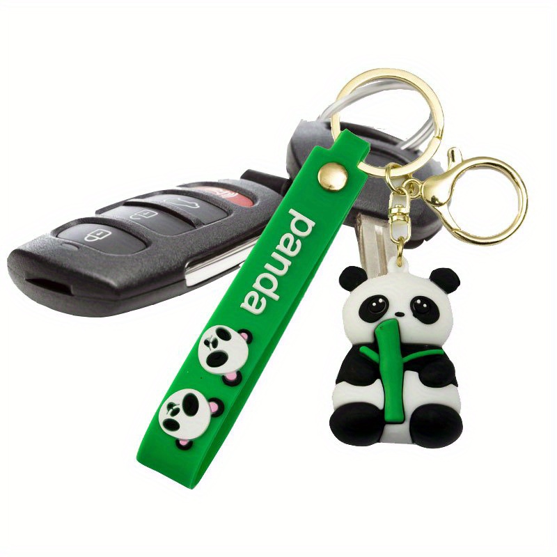 

1pc Creative Car Panda Keychains, Gifts, Bag Accessories, Car Key Decoration Accessories
