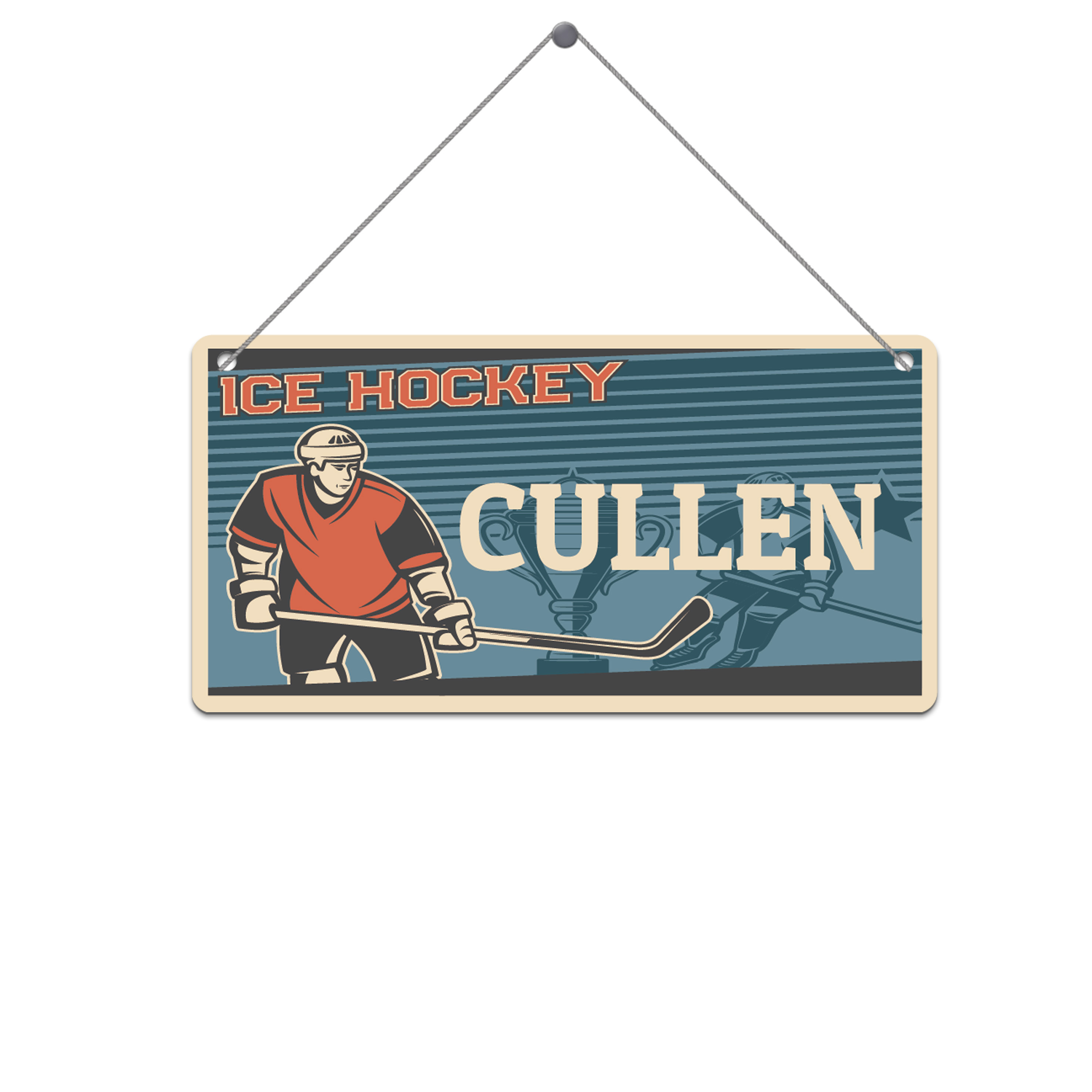 

1pc Customized Name Personalized Pendant, Car License Plate Rugby And Ice Hockey Decoration, Hanging Tags Home And Life Accessories Suitable For Artistic Decoration In Multiple Scenarios