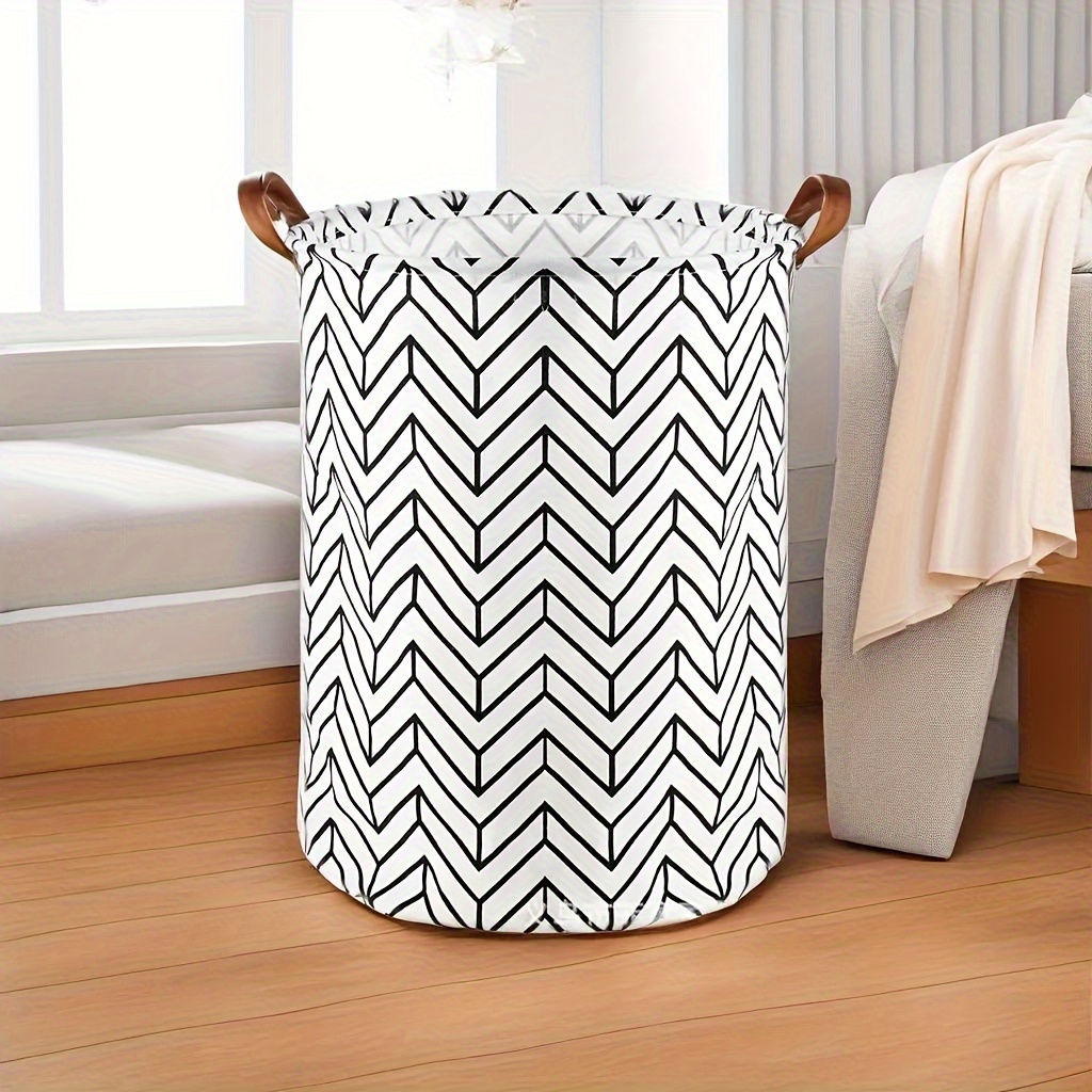 

1pc Collapsible Laundry Basket, Waterproof And Dustproof Dirty Clothes Basket, Foldable Storage Basket, Household Bathroom Laundry Storage Bucket