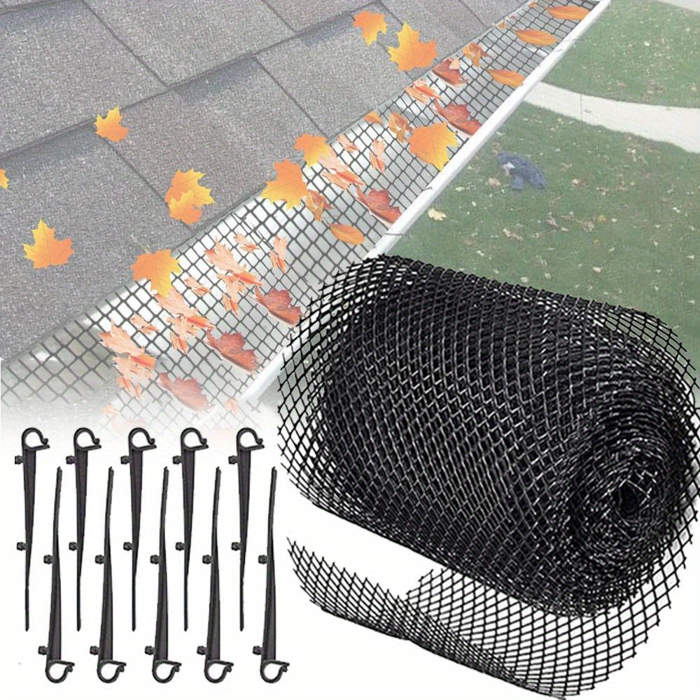 

1 Pack, Gutter Guard Multifunctional Protective Net Cover For Drainage Eaves Net Deciduous Net Stops Leaves Anti Clogging Mesh Cover