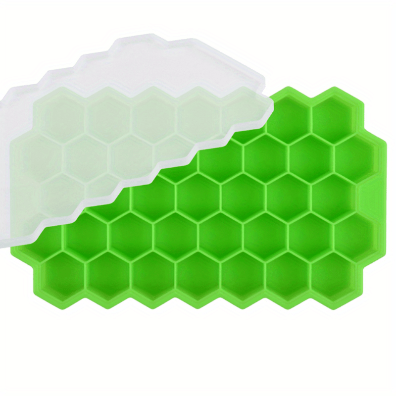 1pc Silicone Ice Cube Tray, 37-grid Hexagon Honeycomb, Perfectly Shaped Ice Cubes And For Home Kitchen
