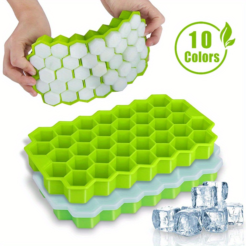 1pc/4pcs Honeycomb Silicone Ice Tray - 37 Grids Hexagon Ice Cube Mold, For Perfect Shaped Ice Cubes And Ice Balls, For Home Kitchen