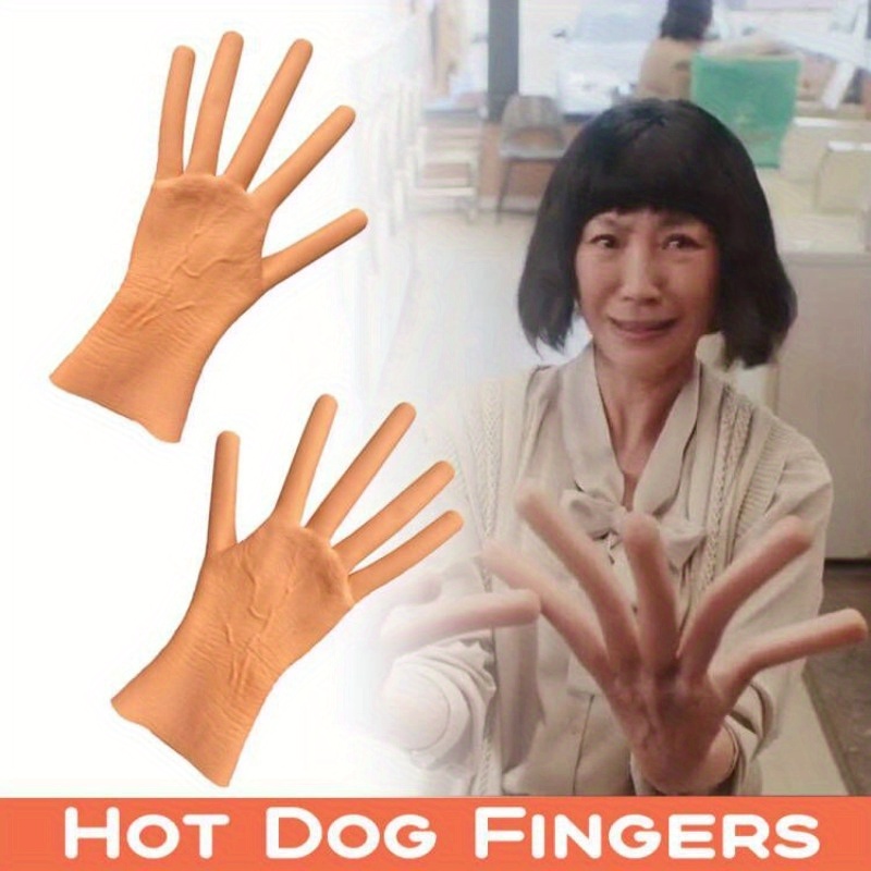 2pcs creative funny extra long fingers human hand props mardi gras halloween cosplay photo props larp party supplies stage performance accessories