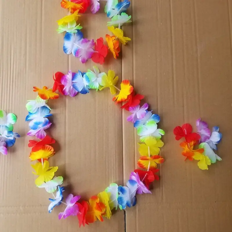 1 Pezzo, Raccolta Di Quattro Collane Di Lei Hawaiane, Perfette Per Una  Festa Luau A Tema Tropicale Alle Hawaii, Regali Per Feste, Decorazioni Per