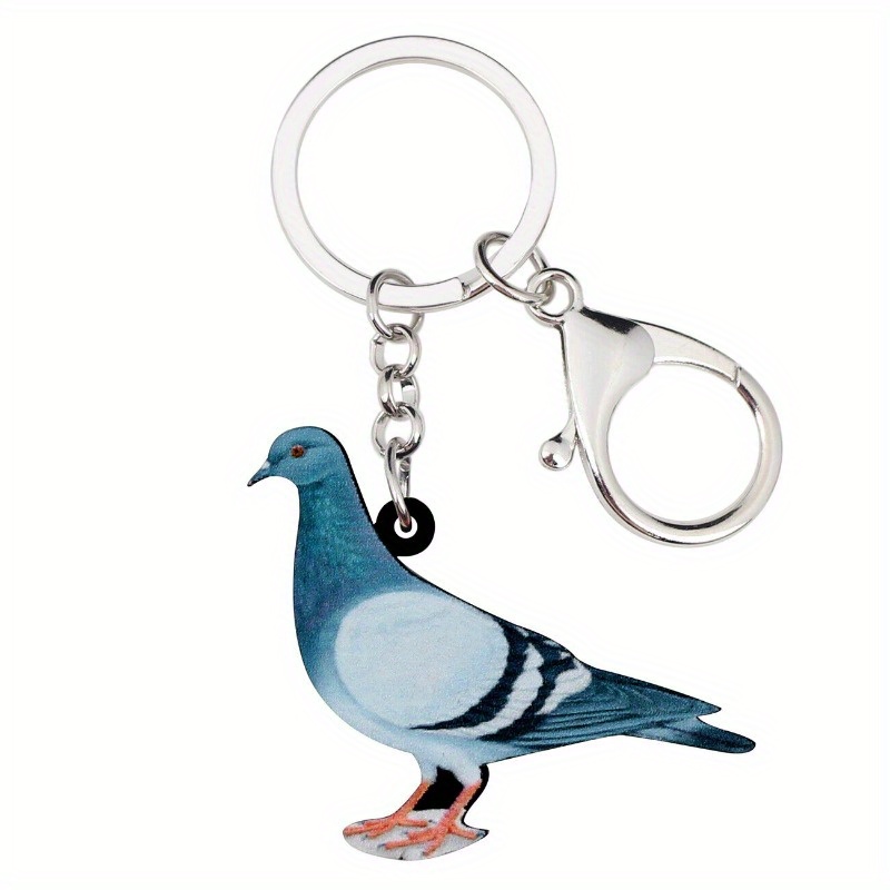 

Acrylic Gray Bird Keychains For Men, Wallet Pendant For Men