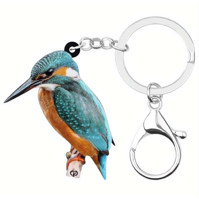 

Acrylic Green Kingfisher Bird Keychains For Men, Animals Car Key Ring For Men, Jewelry Accessories For Backpack