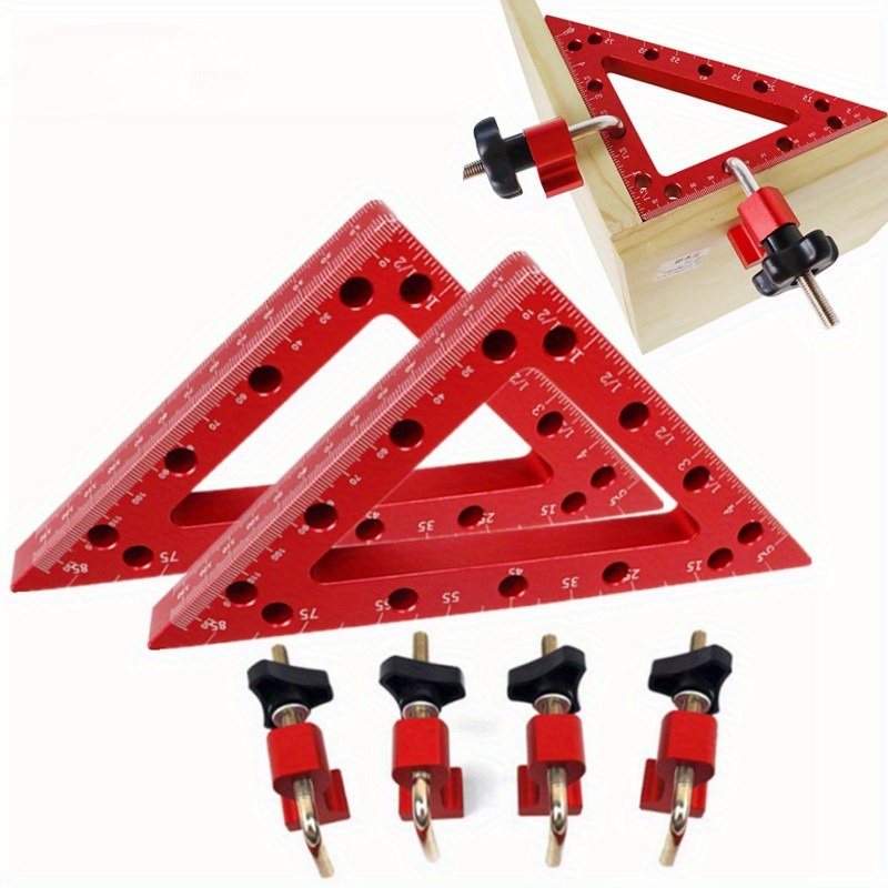 Aluminium Corner Clamp Woodworking Angle Clamps - 90 Degree Right Angle  Wood Square Miter Tool Set Frame Clamping Adjustable Inch Clip