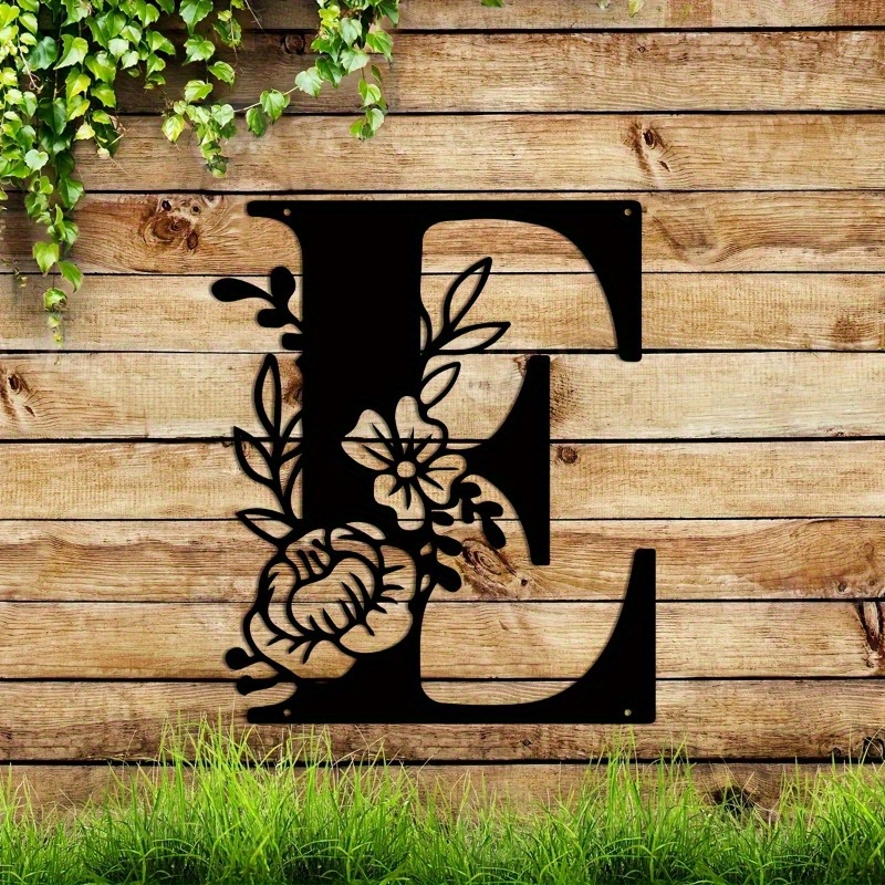 Floral Name Sign | Monogram Metal Sign | Welcome Sign online | Metal Sign | Custom Sign |