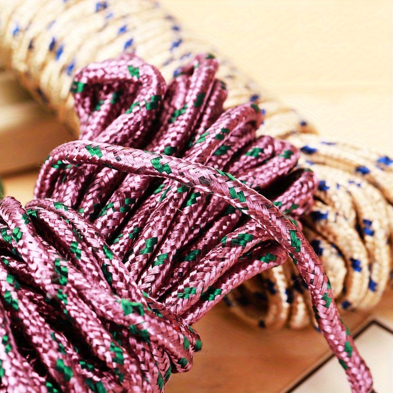 PRETYZOOM 7 piezas de ropa al aire libre de nylon línea de secado  resistente a la intemperie cuerda de camping cuerda de nailon trenzado  línea de ropa