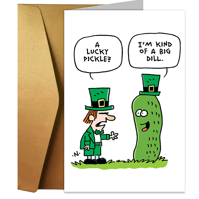 

1pc Funny Creative St. Patrick's Day Greeting Card, Funny Greeting Card For Her Or For Him, St. Patrick's Day Shamrocks Greeting Card Eid Al-adha Mubarak