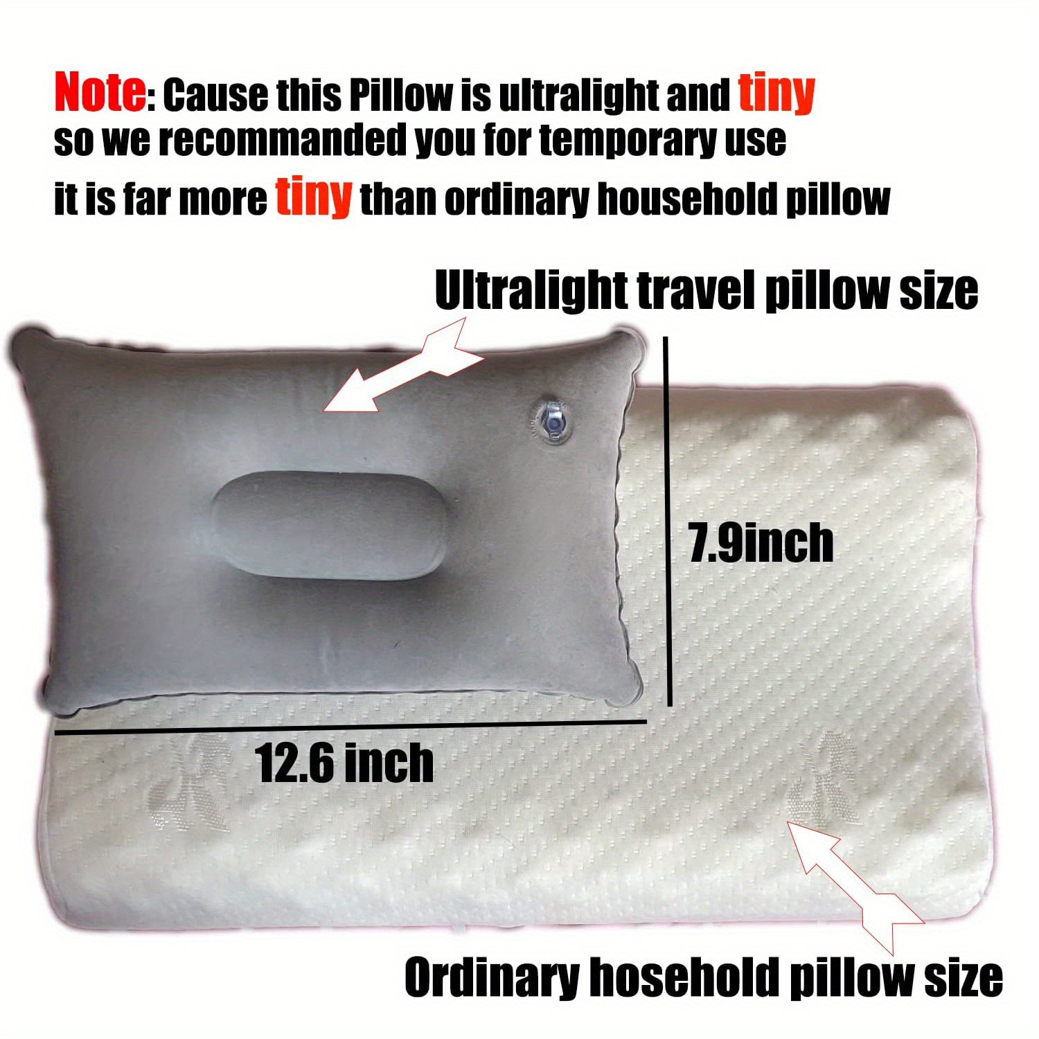 two   inflatable cushions convenient for outdoor use travel friendly pillows camping mats plush   ideal for offices vehicles camping hiking resting and providing neck and back support details 2