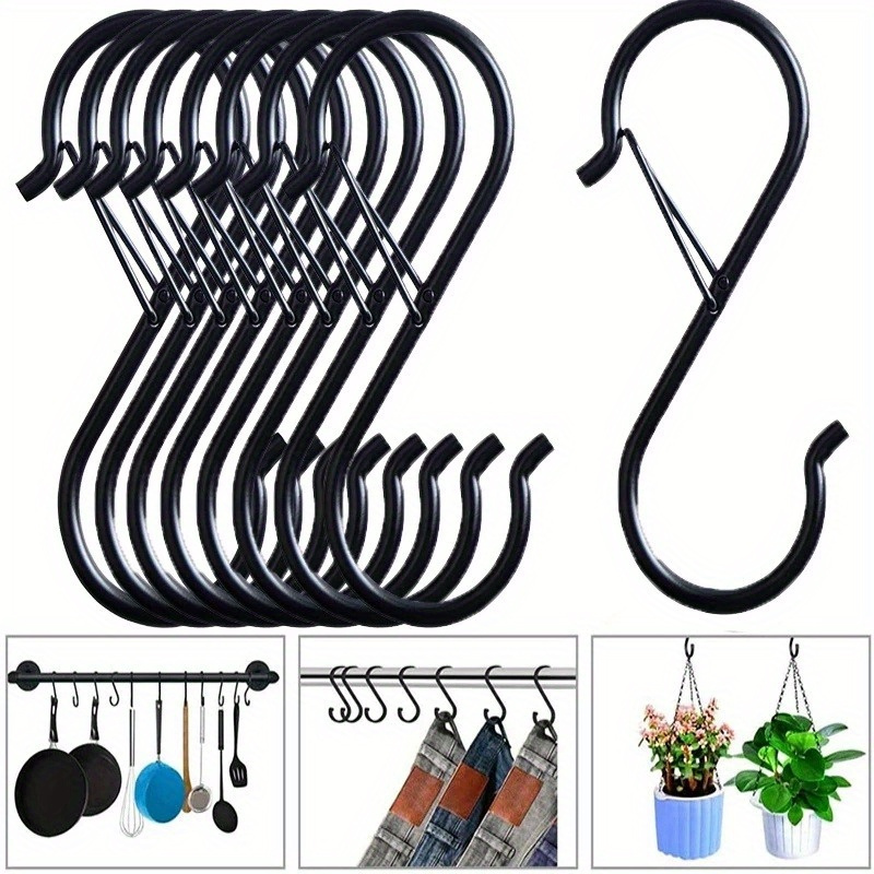 uxcell Stainless Steel S Hooks 2 S Shaped Hook Hangers for Kitchen  Bathroom Bedroom Storage Room Office Outdoor Multiple Uses 2pcs