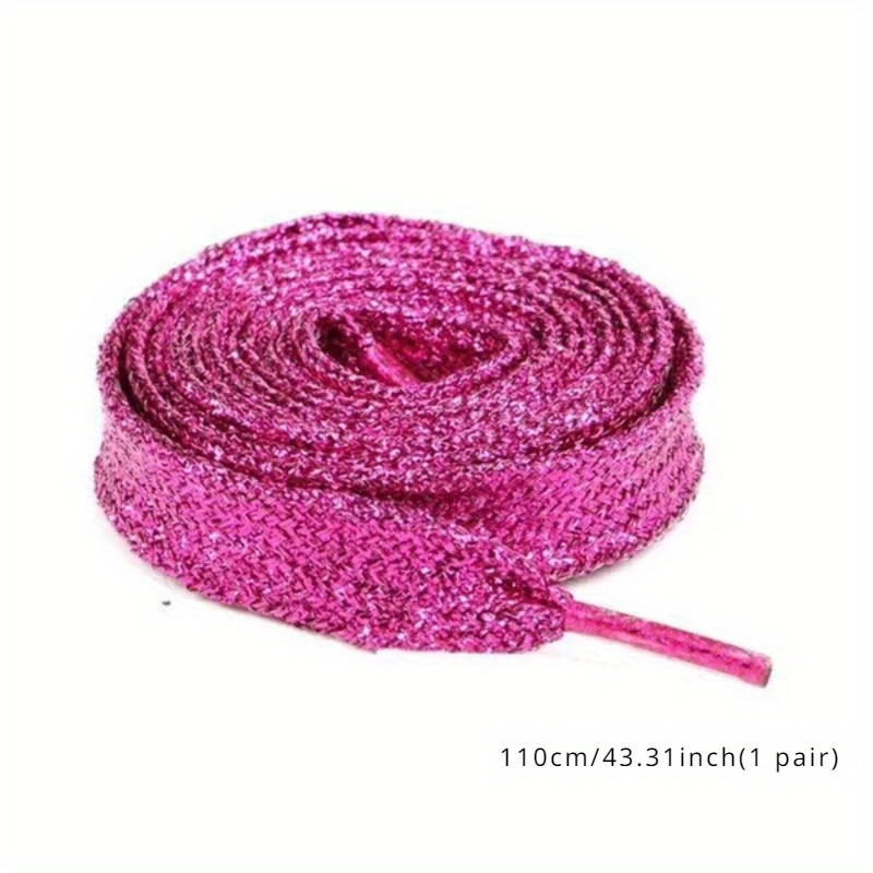 Shiny Fashionable Solid Color Flat Heel Shoelaces For Sneakers