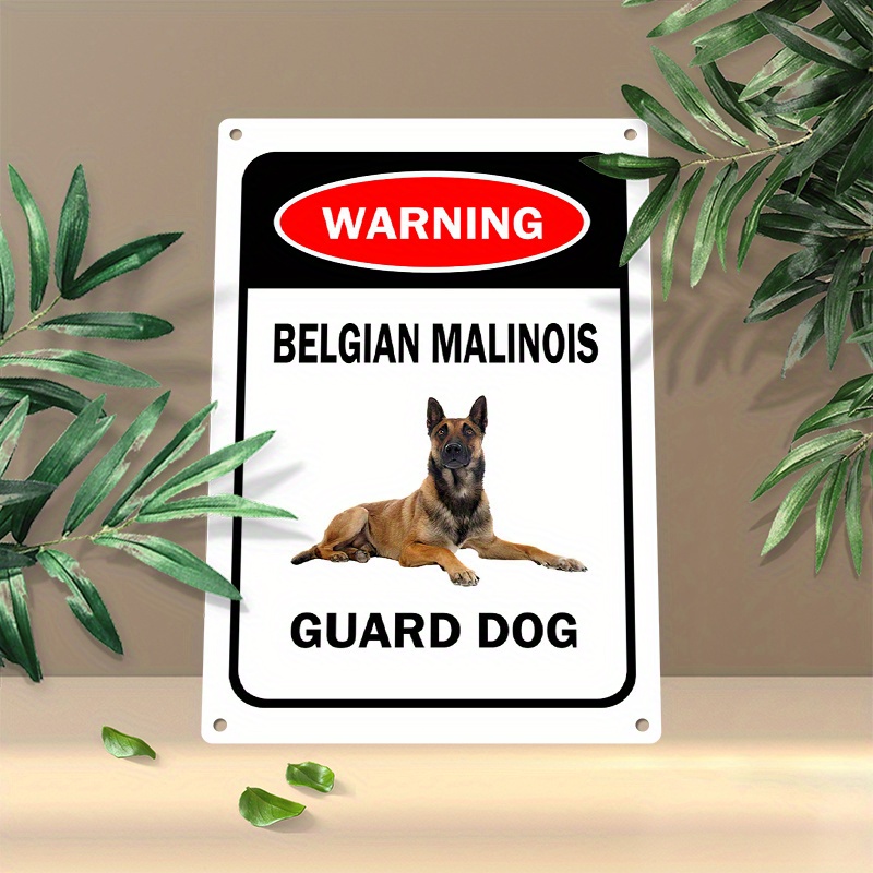

1pc 8x12inch (20x30cm) Aluminum Sign Metal Sign Beware Belgian Malinois Guard Dog Metal Signs For Home Coffee Garage Men Cave