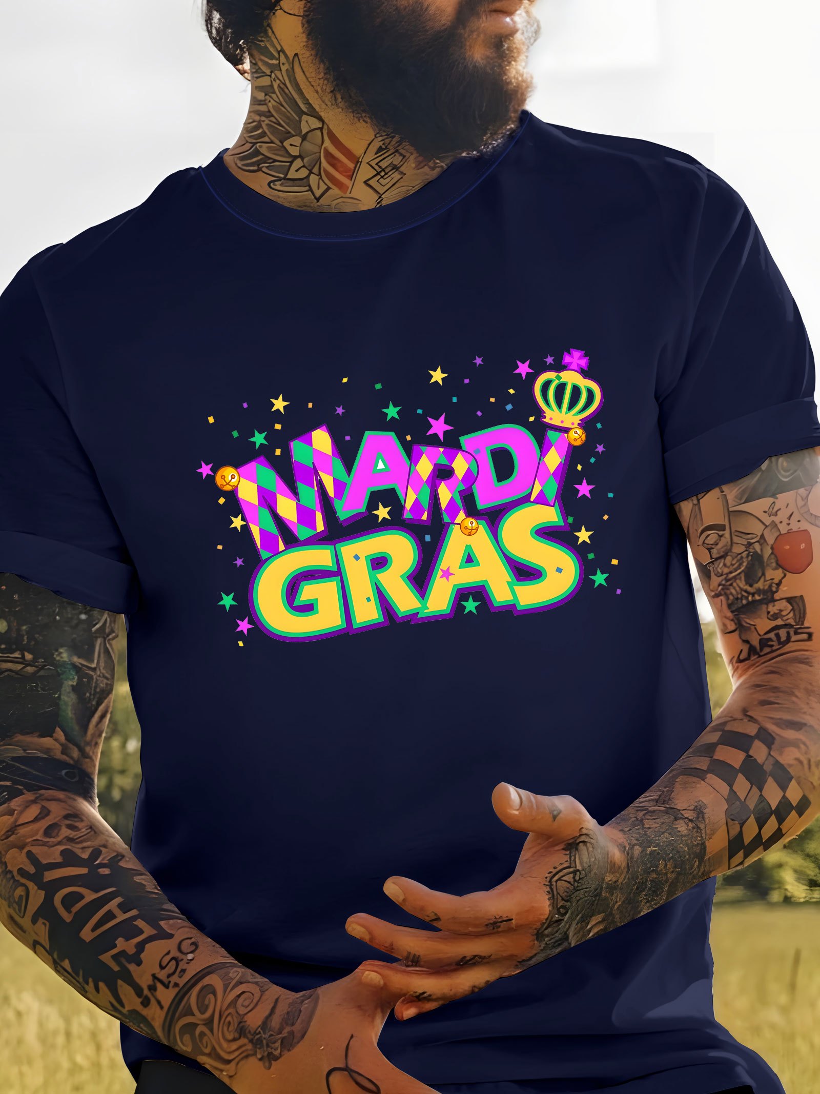 mardi gras graphic tees