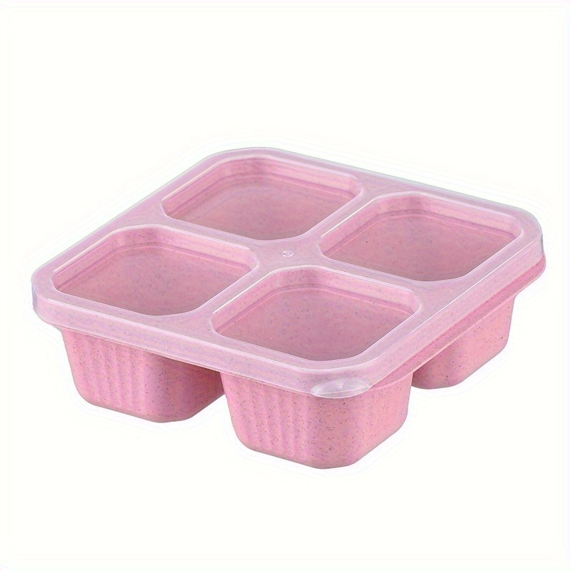 Snack Container 4 Compartments Divided Bento Lunch Box - Temu