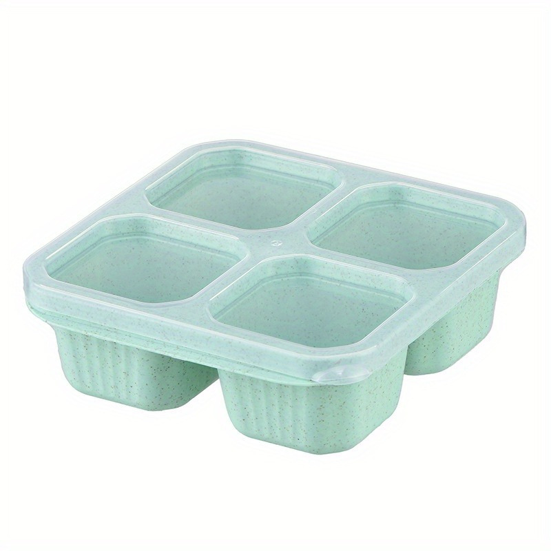 Snack Container 4 Compartments Divided Bento Lunch Box - Temu