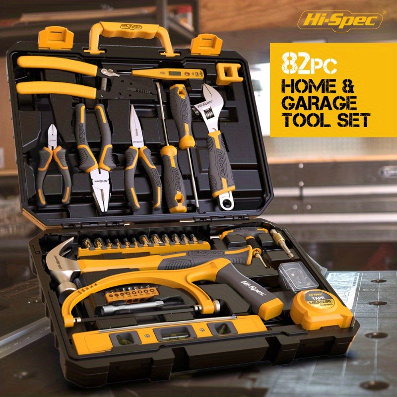 198 Pcs Household Hand Mechanics Tool Set w/ Tool Box Household Hand Tool  Kit US