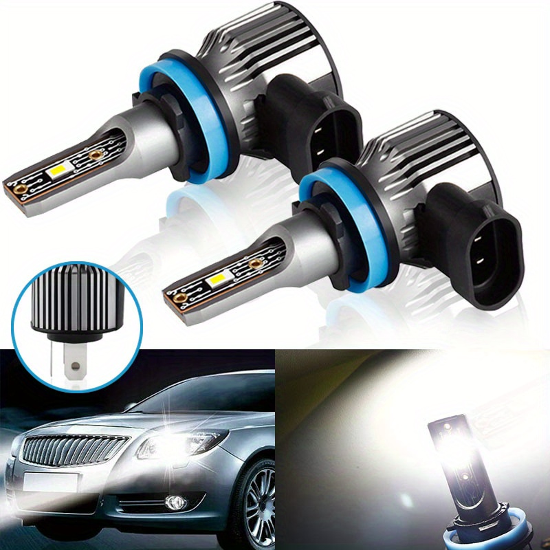 Kit de faros LED H7 para coche, bombillas de haz alto o bajo, 80W, 10000LM,  6000K, blanco, IP 68, impermeable, Canbus, 2 uds. - AliExpress