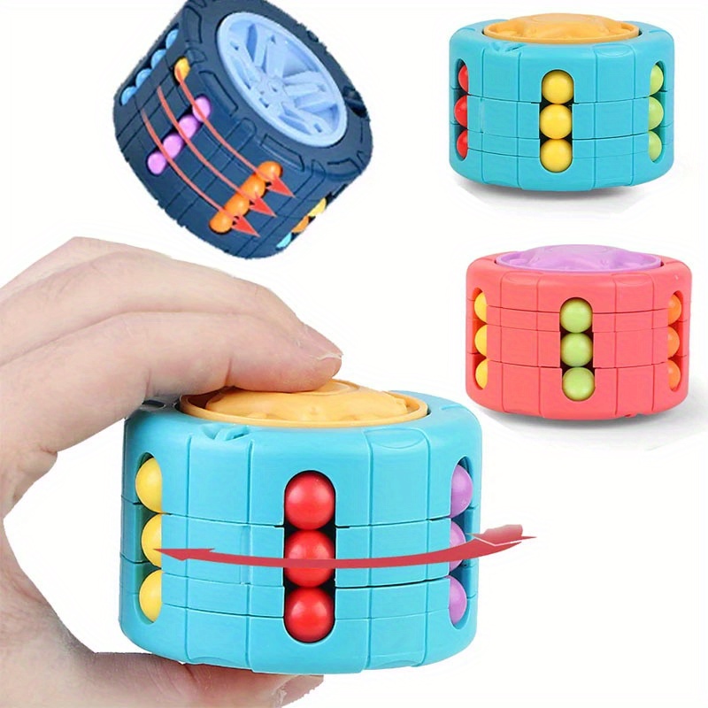 

3d Cylindrical Cube Toys, Rotating And Sliding Educational Toys, Early Education Thinking Training Fingertip Toys, Gyroscope Rotating And Sliding Educational Games