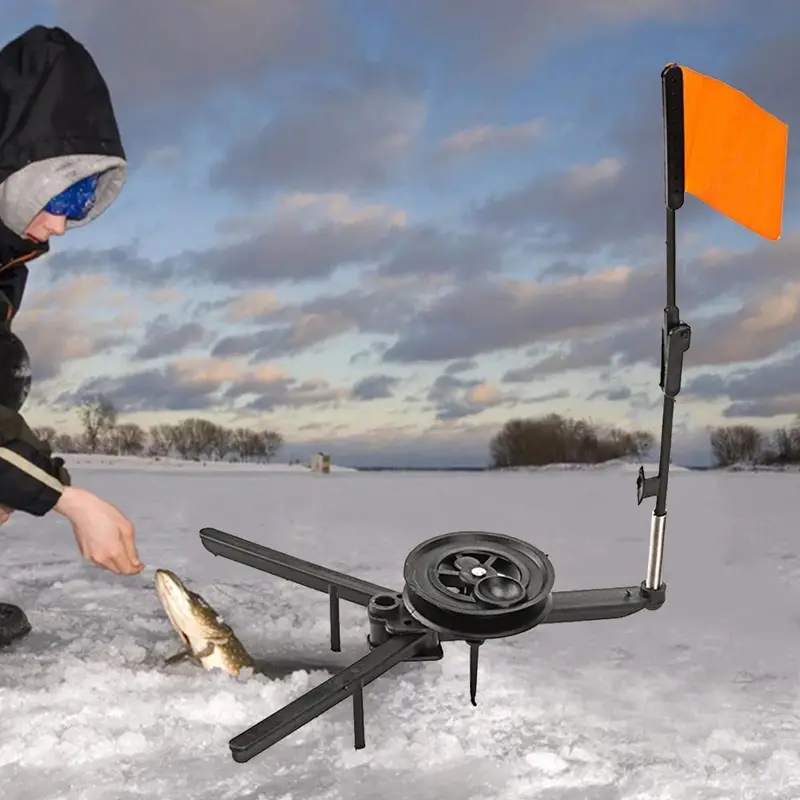 Abs Portable Winter Ice Fishing Flag Marker Fishing Rod Tip - Temu