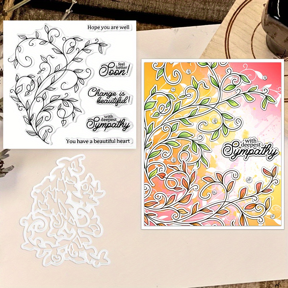 

1pc Original Design Spring Flowers Floral Cutting Dies/ Clear Stamp, Diy Scrapbooking Metal Dies/ Silicone Stamps For Cards Albums Decor