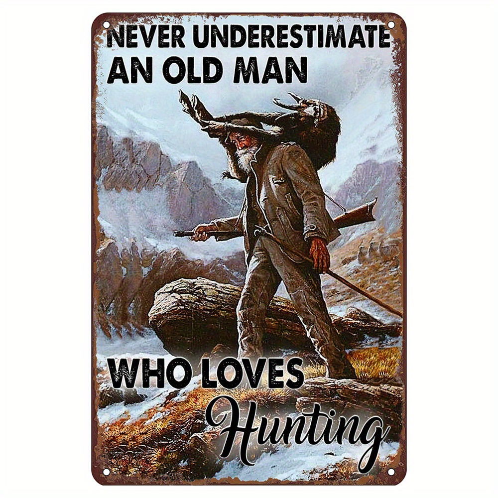  Vintage Metal Tin Sign Fishing Never Underestimate an