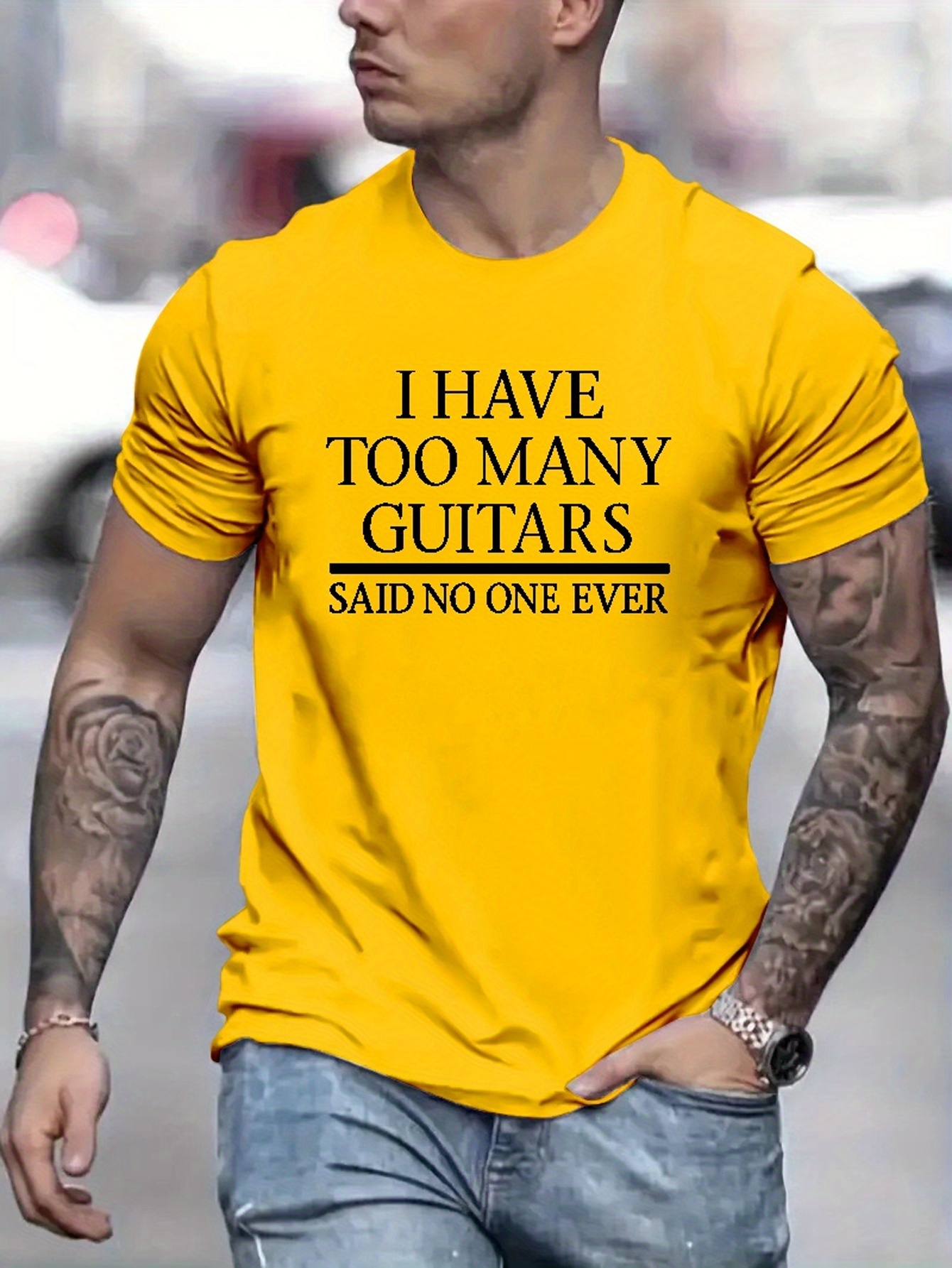 Many Guitars.. Print T Shirt Tees Men Casual Short Sleeve T - Temu Canada